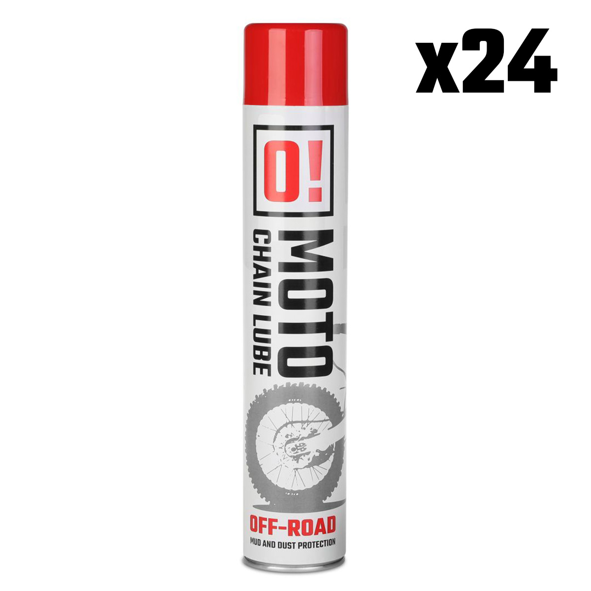OMOTO sada 24 kusy sprej mazivo do řetězu 750ML OFF ROAD O! mazivo na řetězy (O!MOTO) (OLE-023) (set 24 kusy)